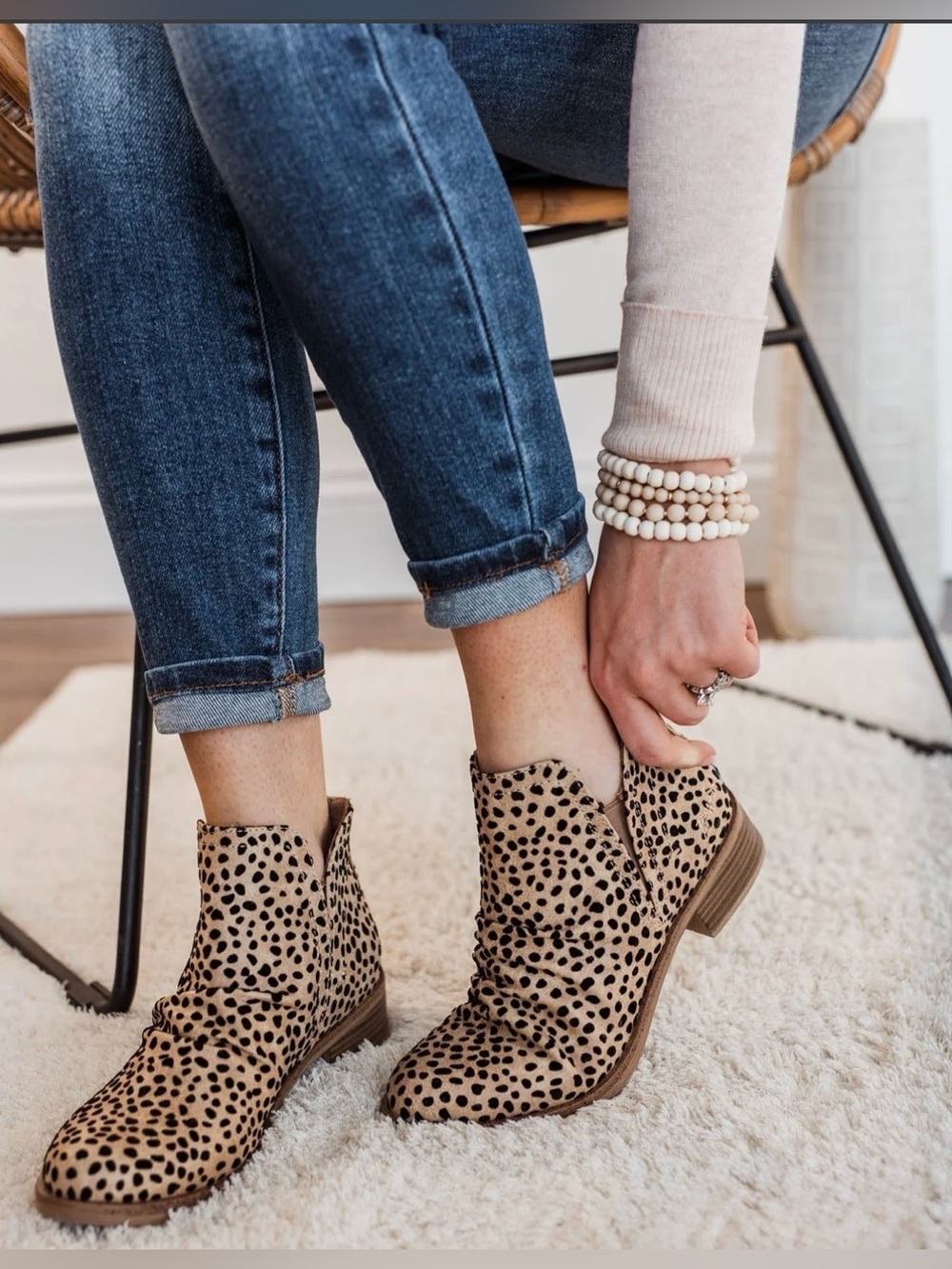 Blowfish Malibu Venom Ankle Bootie Leopard Print - Size 6.5